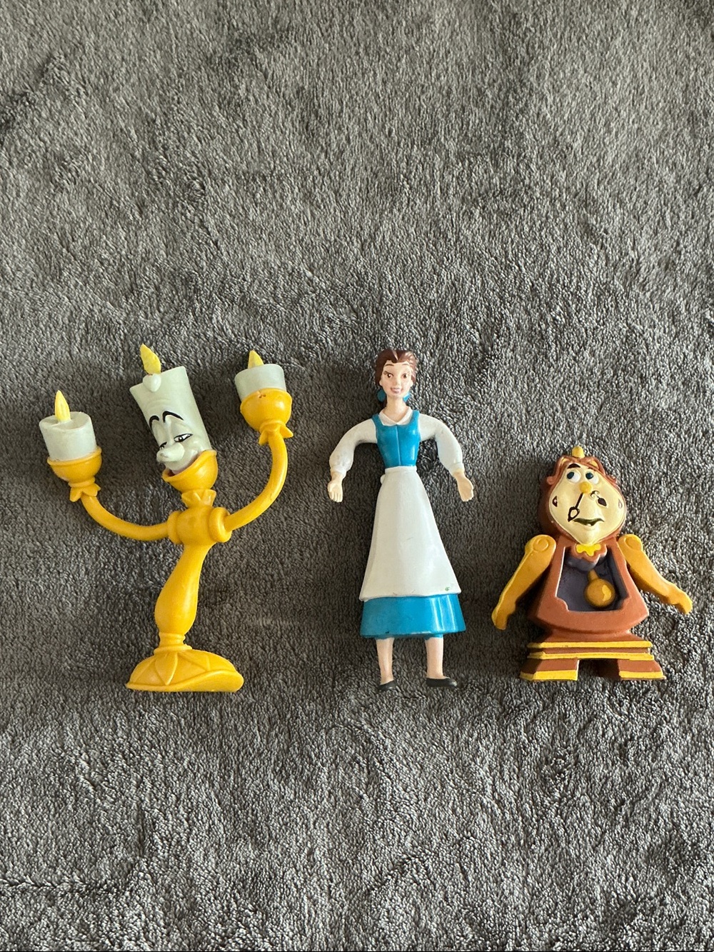 Vintage set of 3 figurines from Beauty and the Beast